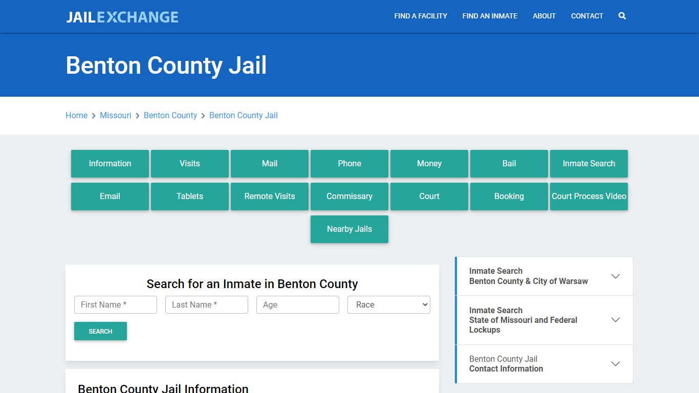 Benton County Jail Roster Lookup, MO, Inmate Search