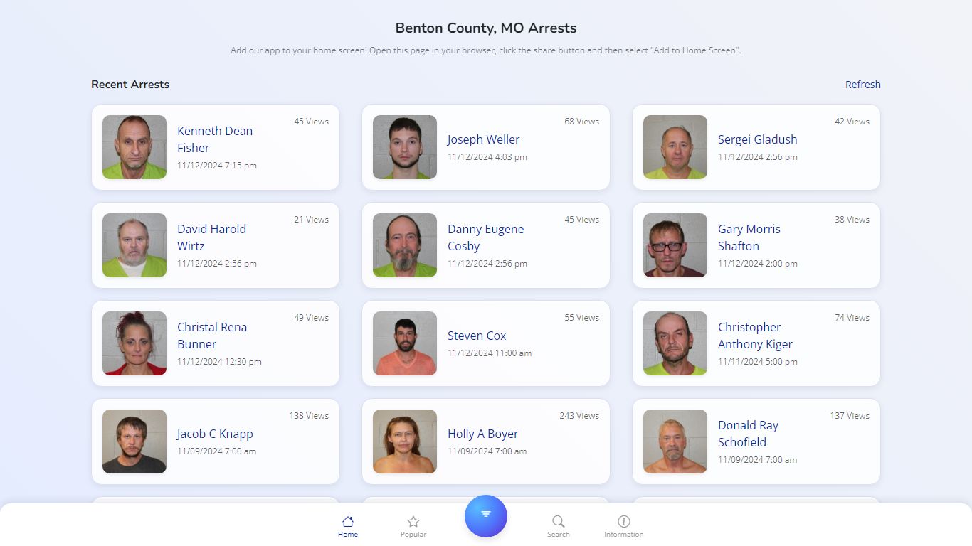 Benton County, MO Arrests - Public Jail Records